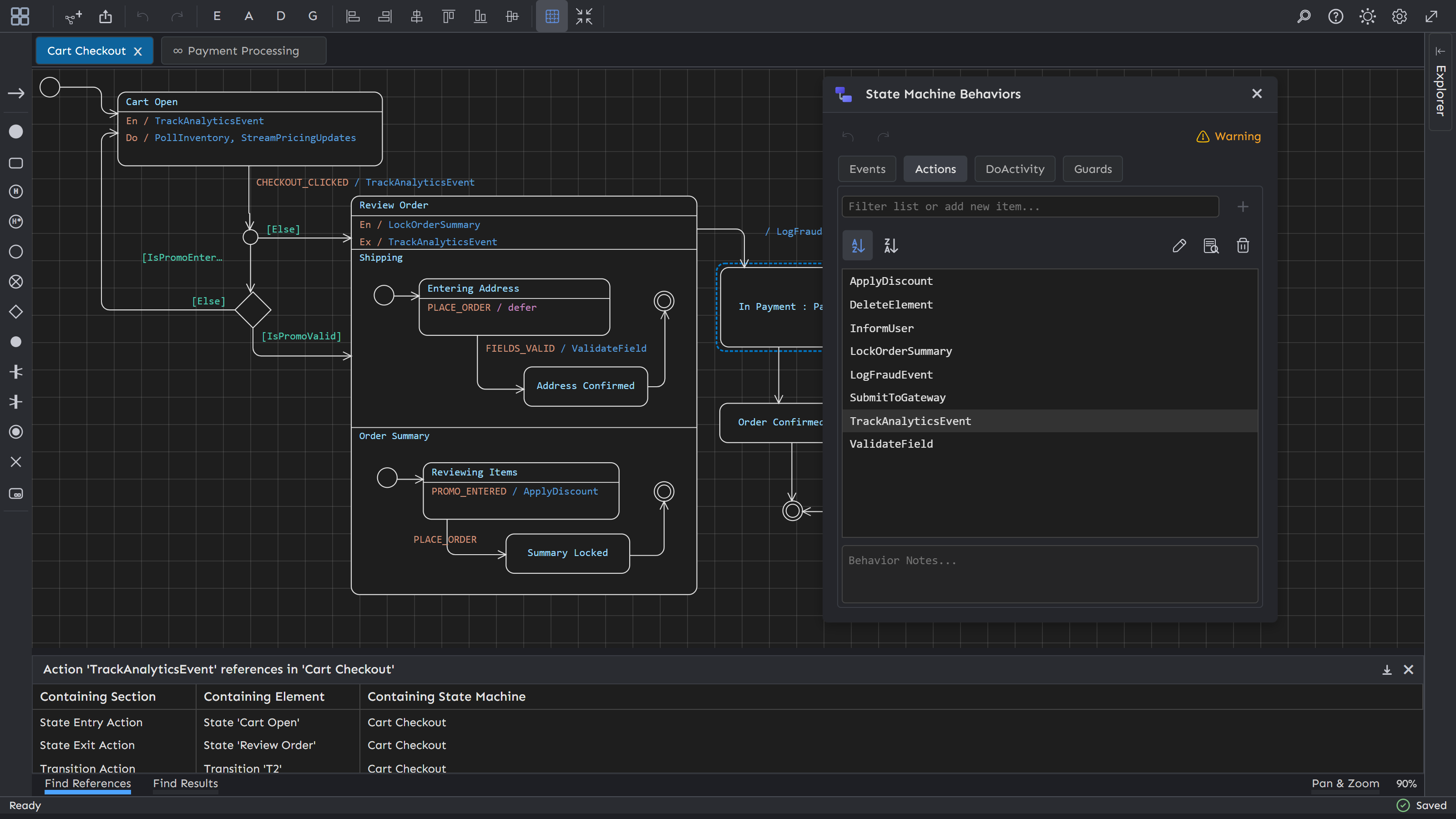 Logiop Studio Workspace Behaviors